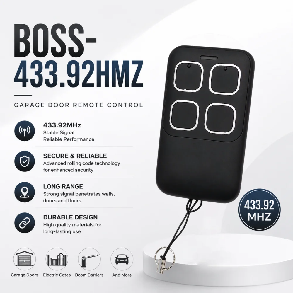 Запасной пульт дистанционного управления для гаражных ворот Boss BHT3/BHT-3/HT3/BOSS6 433МГц BOL4/BOL6/OL4