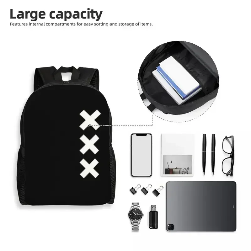 Custom Amsterdam Andreas cross backpacks women men fashion bookbag for college school Netherlands bags