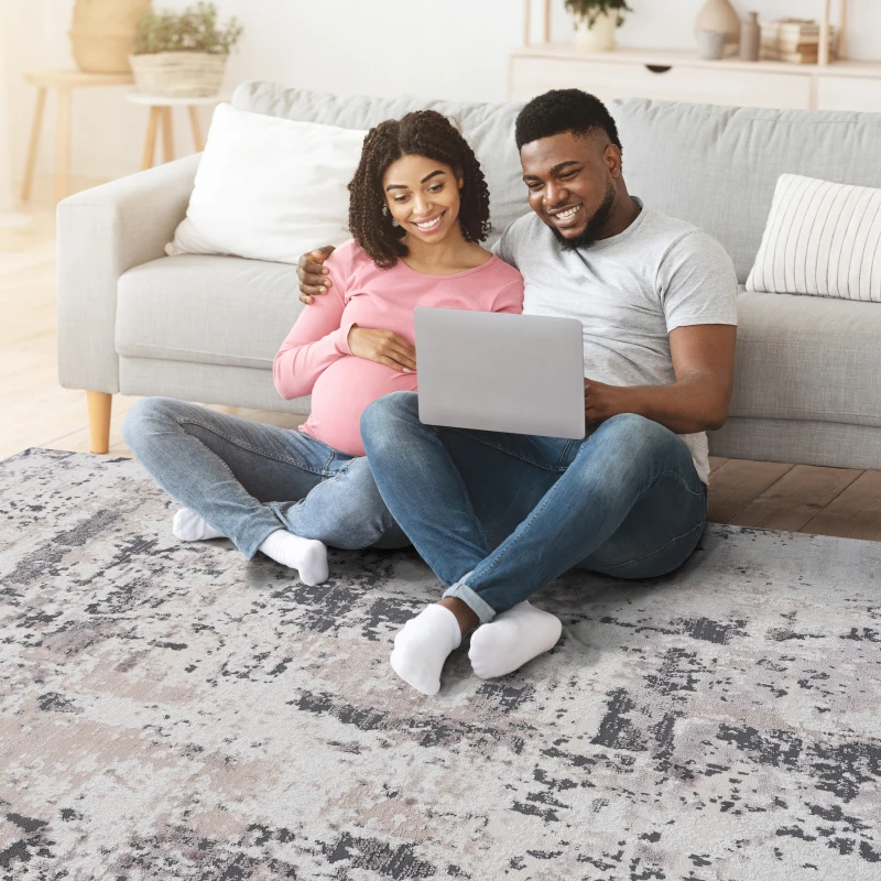 LOOM & LUXE 컬렉션 2X3 크림/브라운/전통적인 흘리지 않는 거실 침실 다이닝 홈 오피스 세련되고 얼룩 방지