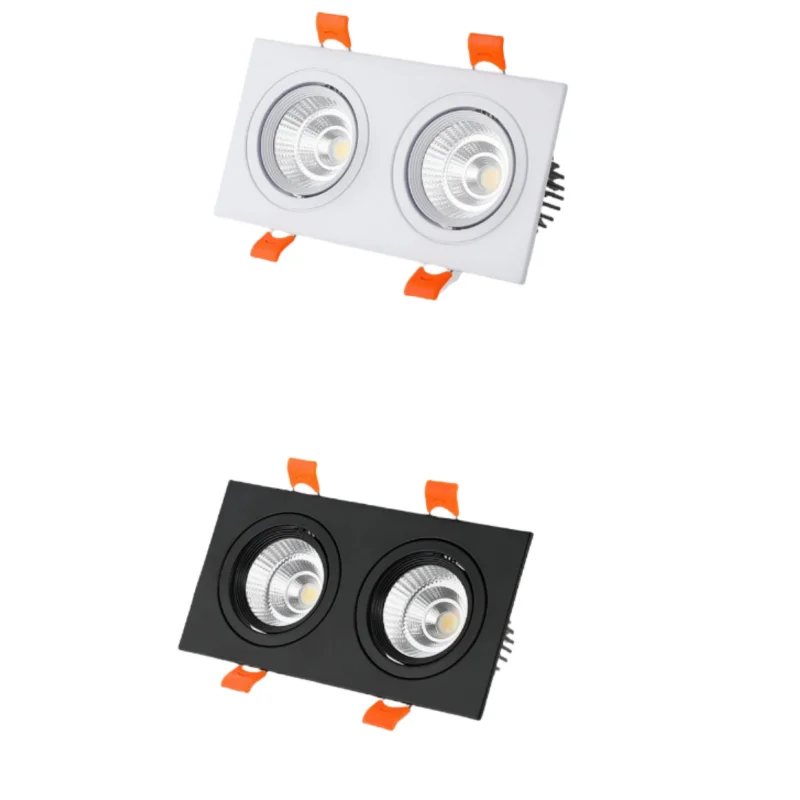 Imagem -02 - Recesso Duplo Led Dimmable Downlight Cob Painel Lights Lâmpada do Teto Decoração da Cozinha Sala Spot ac 220v 7w 12w 15w