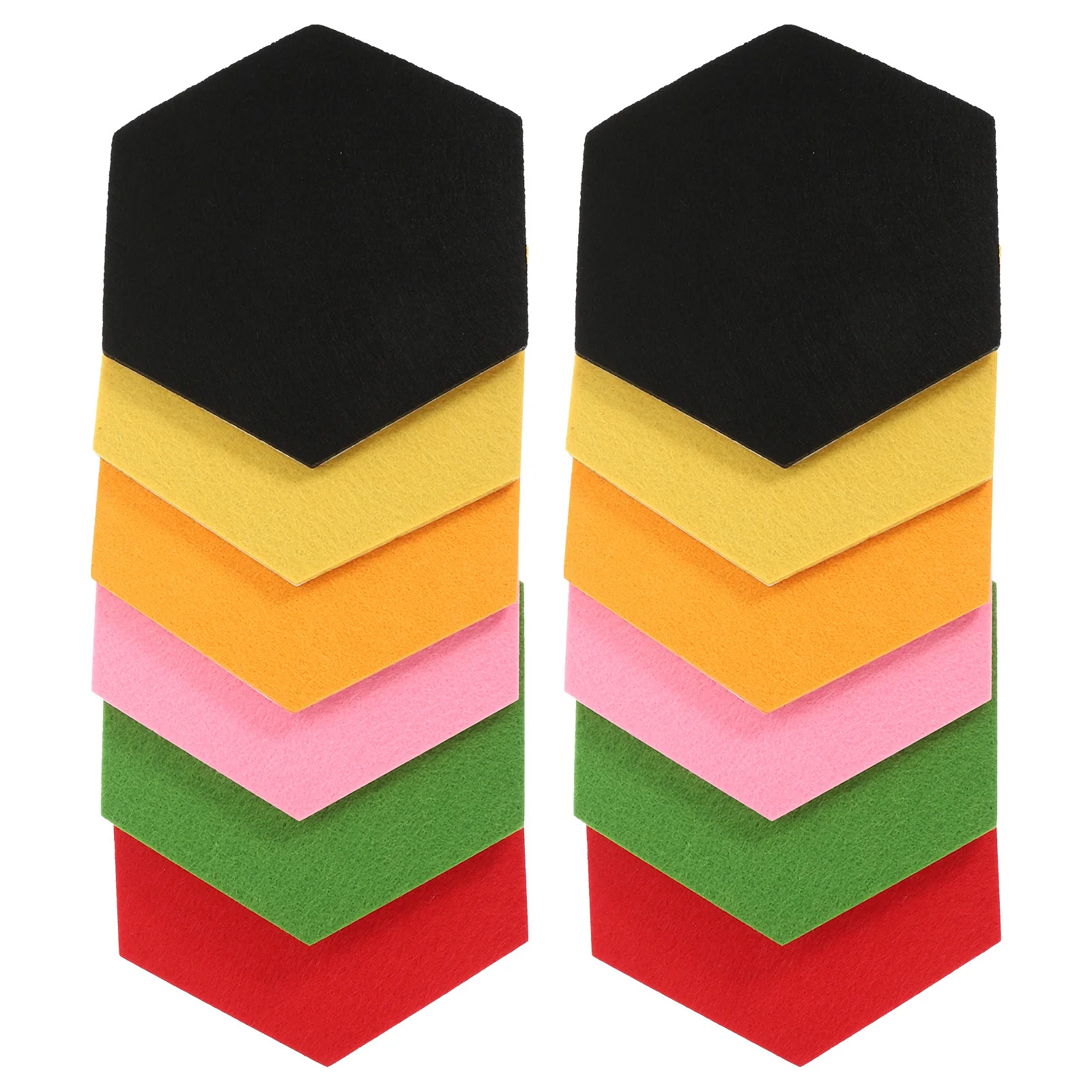 

12Pcs Hexagon Felt Wall Board Modern Artistic Style Adhesive Sticker for Decorating Scrapbooks Frames Posters and Diaries