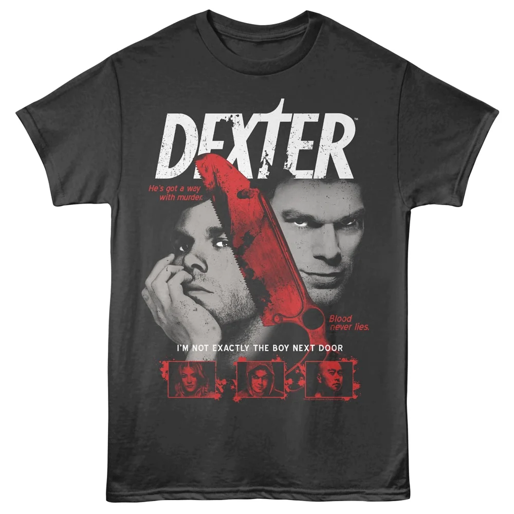 

DEXTER PROMO Graphic T-SHIRT Streetwear Vintage Women Oversized Y2k Short Sleeve High Street Female Male Clothing Cotton Top Tee