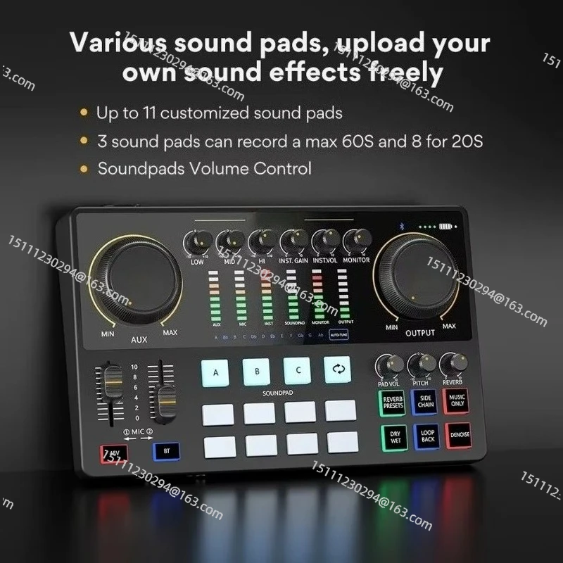 Sound Card Singing Live Broadcast Special Equipment, A Full Set of High-end Flash Guest Mobile Phone Computer Professional Set