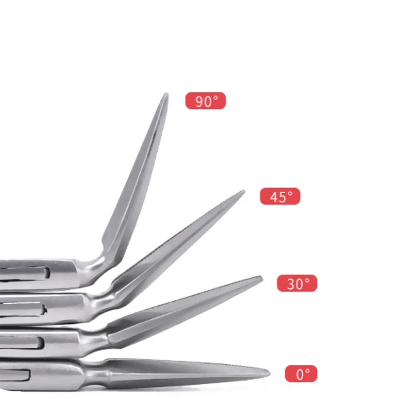 Multi-angle root forceps Minimally invasive extraction of small roots Debris holding forceps