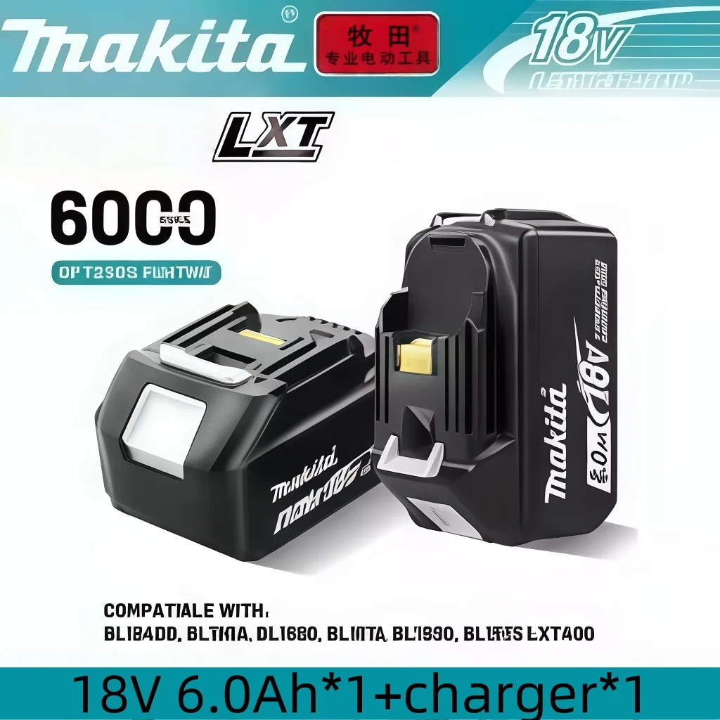 

Genuine Standard Makita 18V 6Ah Battery Stable Performance Fit BL1830 BL1850B BL1860 Cordless Electric Tools