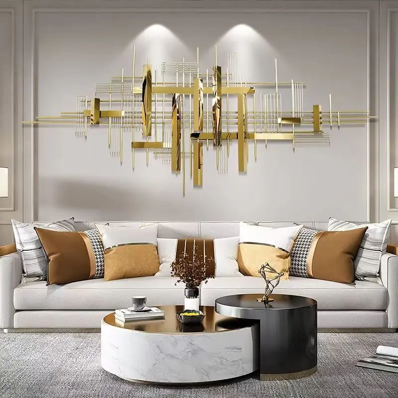 145 * 68Cm S Wholesale Delivery Products 2025 Creative Metal Living Room Pendant Art Wall Hanging House Room Wall Decoration