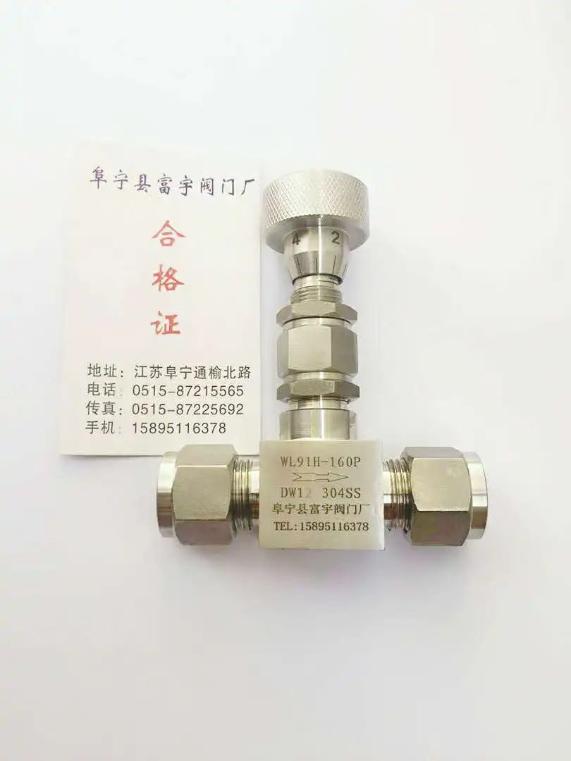 

Large knob scale regulating valve Micro regulating valve Flow regulating valve needle regulating valve WL91H-320P