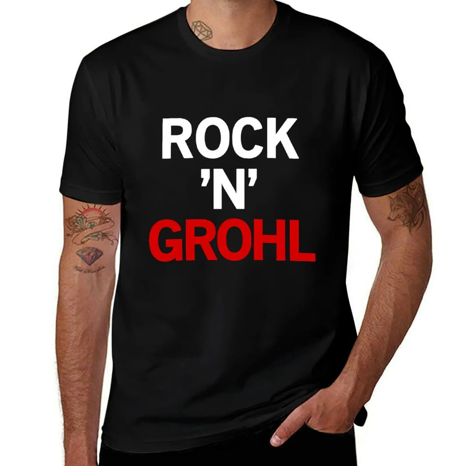 Rock N Grohl, Dave Grohl, As Worn By Dave Grohl T-Shirt Large Size Basic Casual T-Shirt