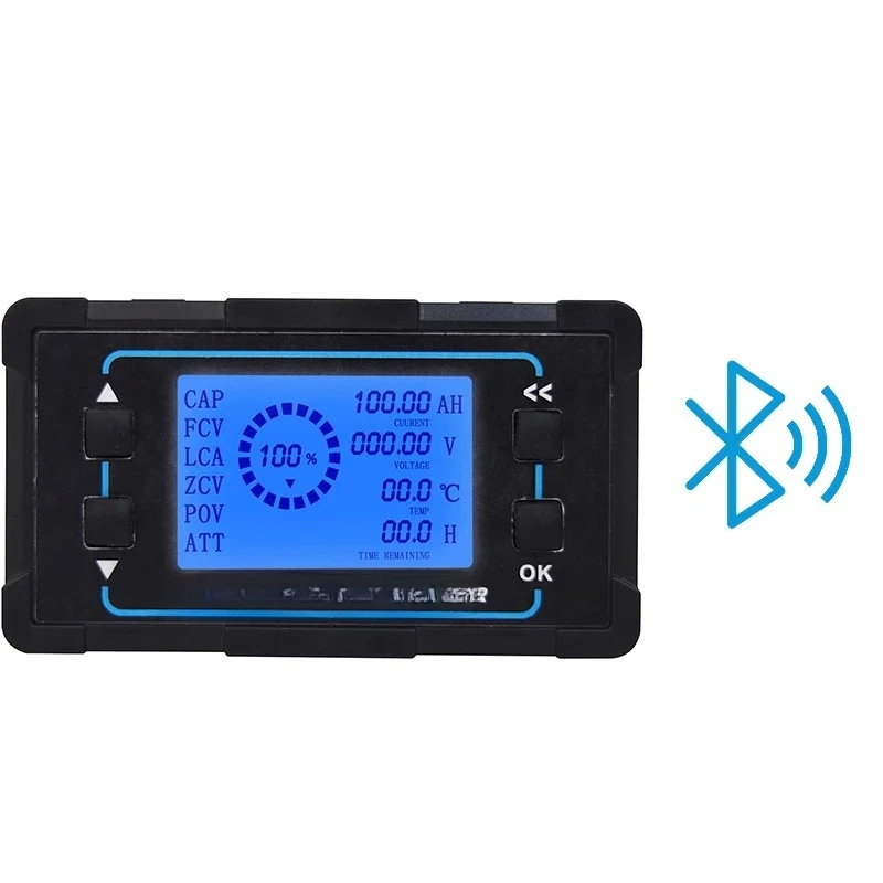 

500A battery monitor, 8-120V battery meter, automatic detection, for 12V/24V/36V/48V lithium-ion batteries, with/solar system