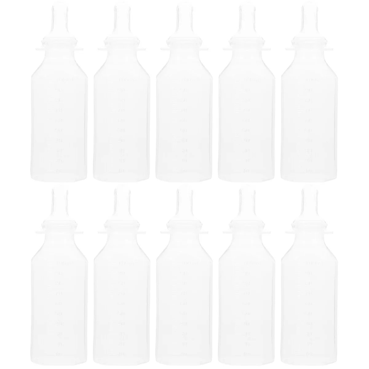 Set of 2 Baby Bottle Disposable Feeding Once-off Newborn Milk Bottles Powder Soother Cylinder 135X45X45CM Teat White Supple