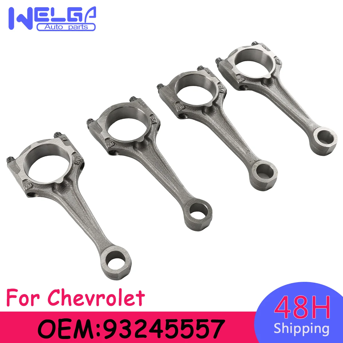 

4pcs Engine Connecting Rod For Chevrolet Corsa 1.6L from 1994 to 2012 93325128 93245557 Car Engine Replacement Parts