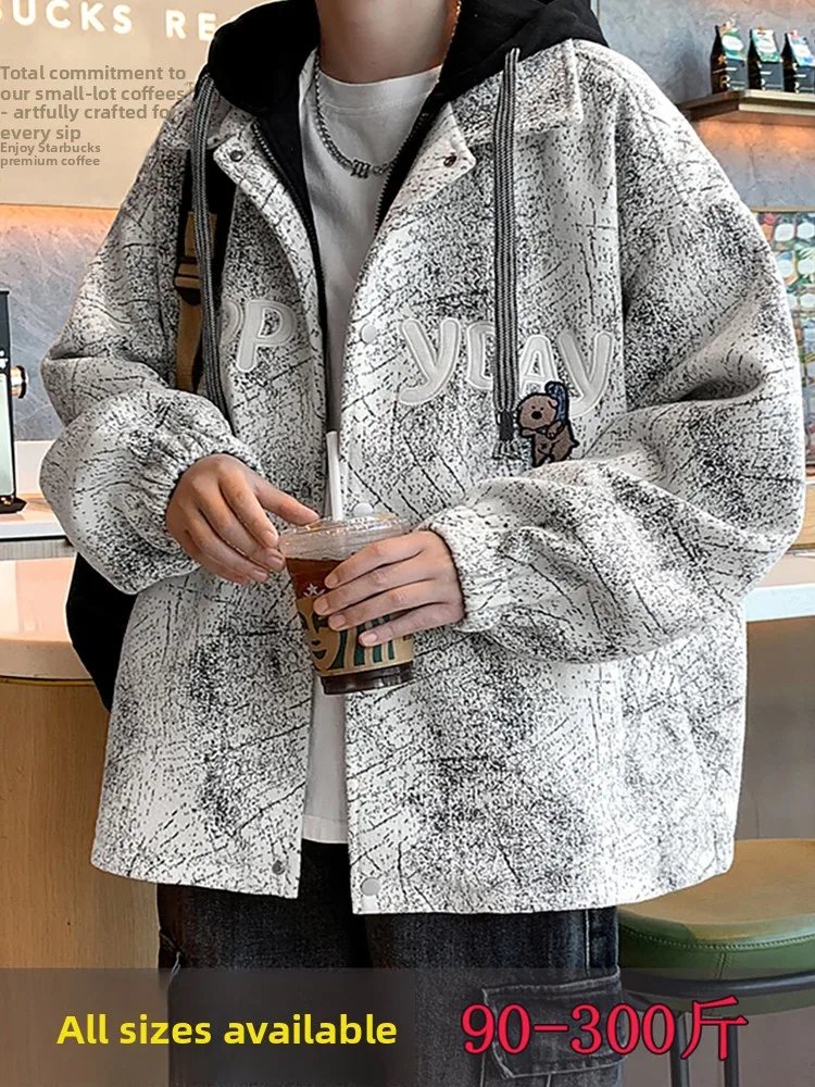 

Весна-Осень 2025 г., мужская свободная клетчатая куртка, повседневная верхняя одежда для школьников средней школы Faion, пальто для подростков