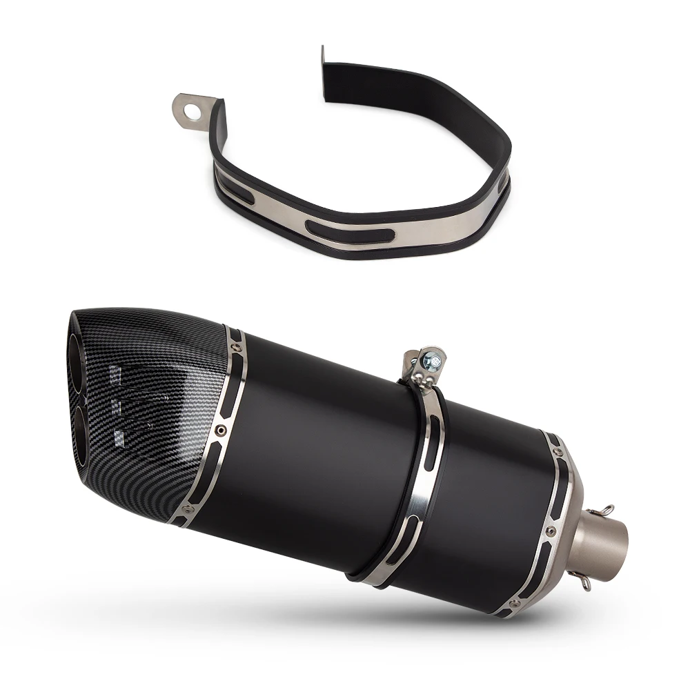 

universal 51mm Motorcycle Exhaust Dual Hole Muffler For TRK552 700MT DL250 DS525 450MT 525X DS500X R 1300 GS CRF1100L rally moto