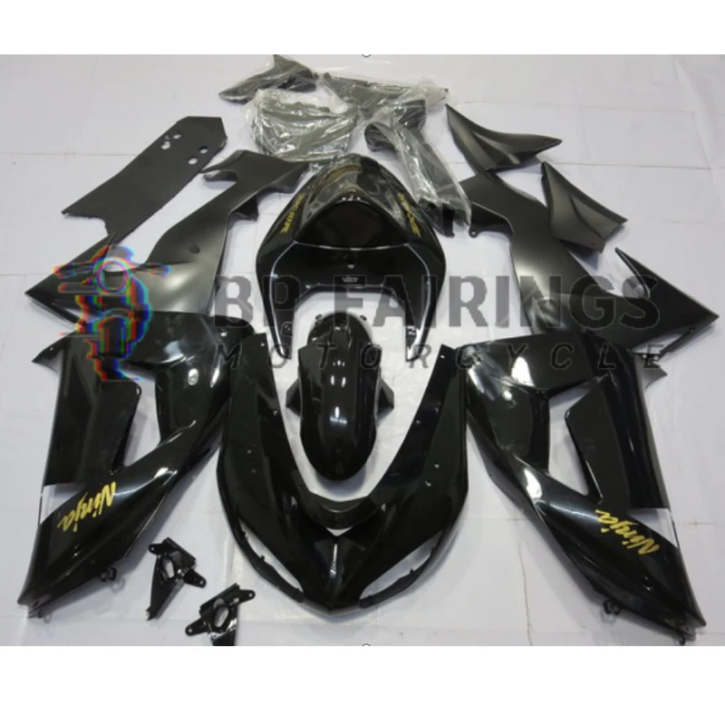 Fairing Kit For KAWASAKI NINJA ZX-10R Motorcycle Full fairings ZX10R 06 07 ZX1000 2006 2007 Bodyworks set Bright Black