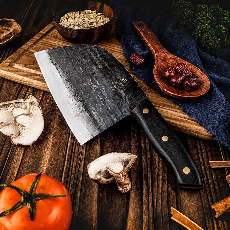 Grandsharp Handmade Chef Knife Forged High-carbon Clad Steel Kitchen Knives Cleaver Filleting Slicing Butcher Knife Gift Box