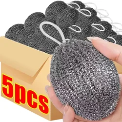 Stainless Steel Wire Balls Metal Dishwashing Cleaning Ball Scrubbers Kitchen Scrubbing Sponges Cleaner Tools Cleaning Supplies