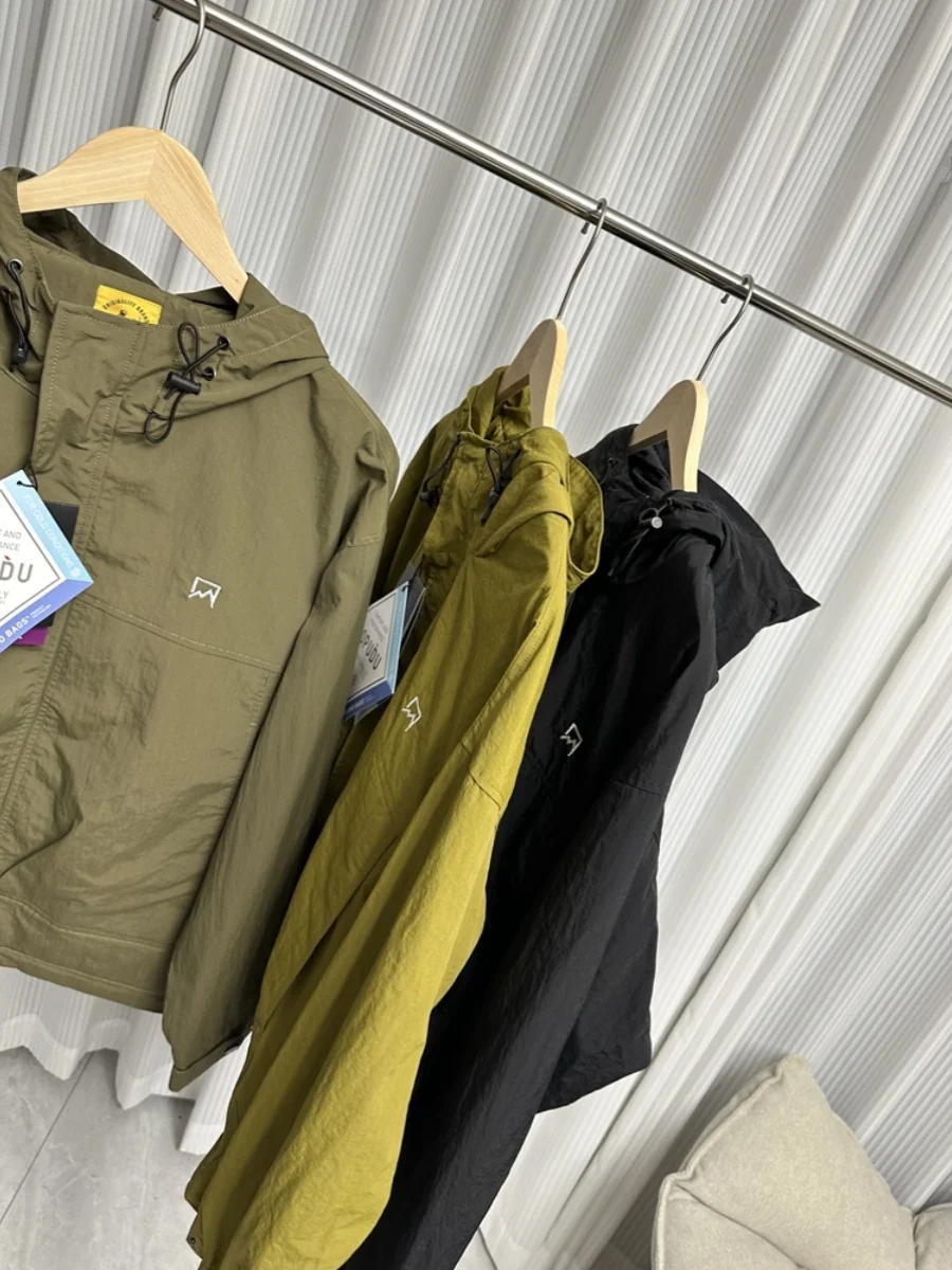 

Водонепроницаемая ветрозащитная мужская повседневная куртка с капюшоном, износостойкая осенняя уличная рабочая одежда, куртка-стойка на молнии Long Sve