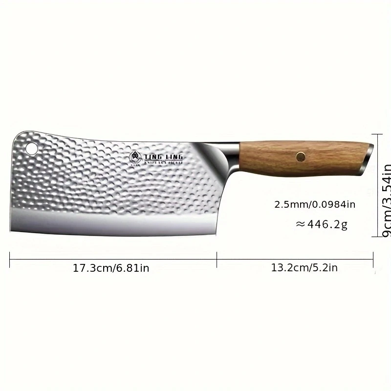 PLYS-cuchillo de acero inoxidable para cortar huesos, pollo y costillas utensilio grueso para cortar, cocina, forjado a mano