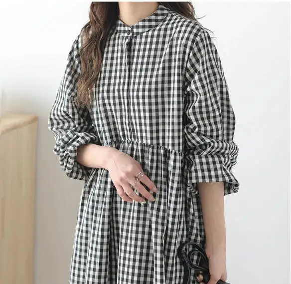 Knee Length Dress Women Dresses Single Breasted Striped Vestidos Casual Loose High Waist Party Elegant Maxi Y2k Summer 2025