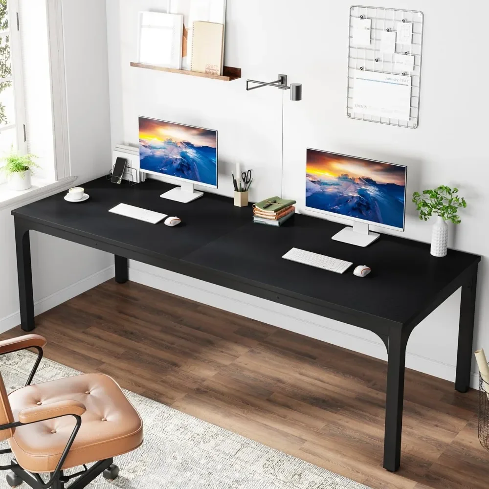 Computer Desks, 78.7 Inches Extra Long Computer Desk 2 Person Desk, Double Long Desk, Workstaion for Home Office