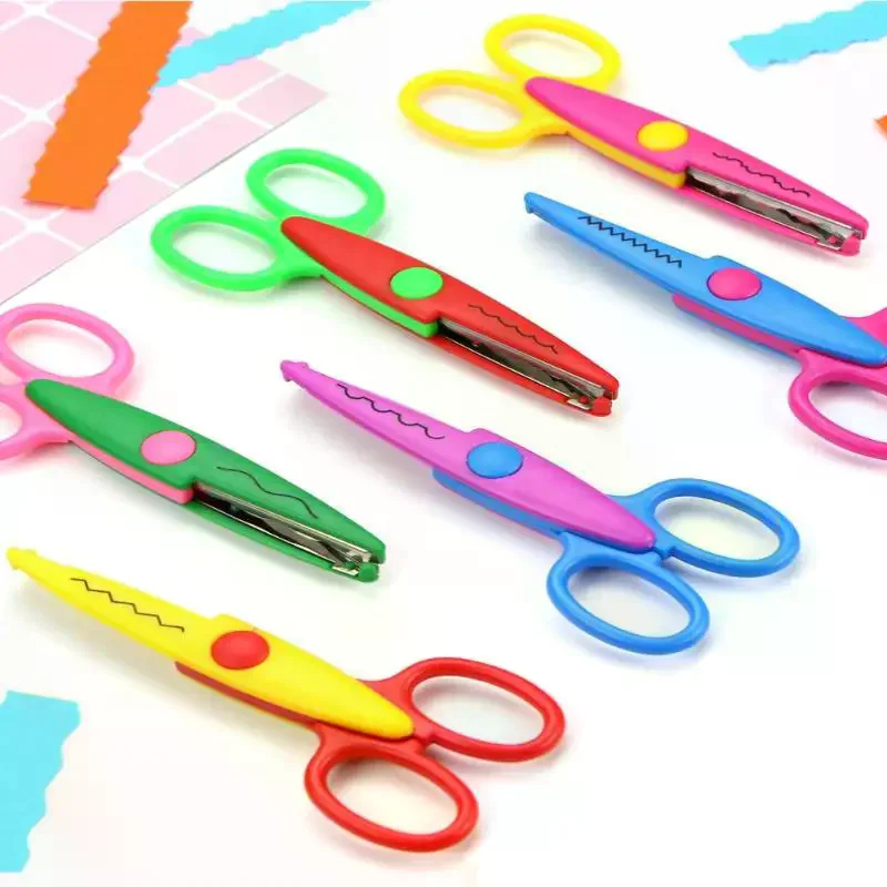 Wavy Pattern Scissors DIY Handmade Paper Cutter Craft Paper Card Photo Cutting Tools Kids Gift Office Supplies