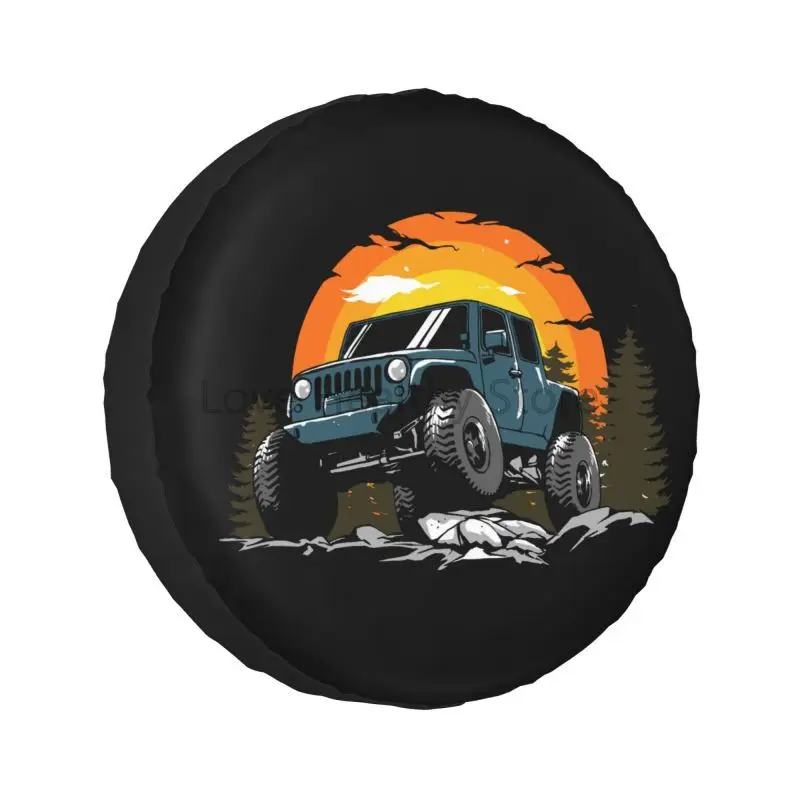 Adventure Travel Off Road Vehicle Spare Tire Cover for Honda CRV Jeep RV SUV 4WD 4x4 Car Wheel Protector Cover 14 15 16 17 Inch
