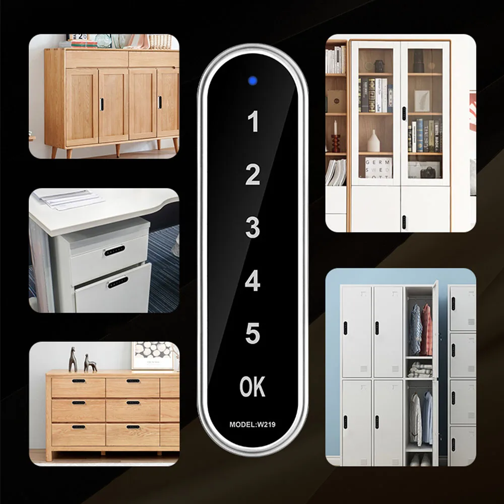 

Mini Digital Password Lock USB Rechargable Smart Code Wood Steel Door Keypad Lock Office Drawer Gym Closet Shoe Cabinet Locker