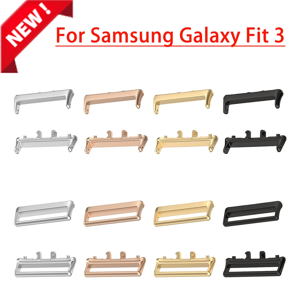 1Pair Adapter For Samsung Galaxy Fit 3 Connector Strap Watchband Bracelet 316L Stainless Steel Accessories Fit 3 18mm 20mm Width