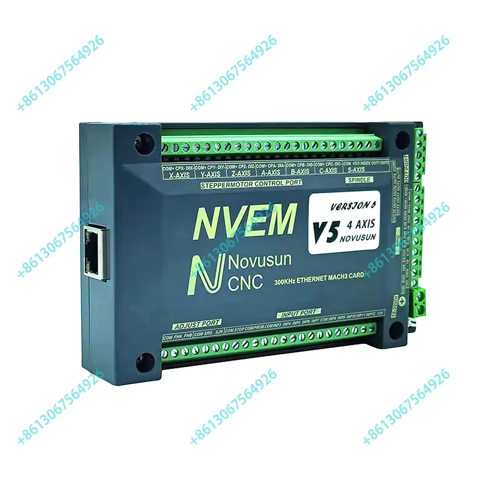 Imagem -06 - Controlador de Movimiento Cnc Mach3 Nvem v5 300k Ejes Ejes Ejes Ejes Función Esclavo Ethernet para Paso a Paso Servomotor