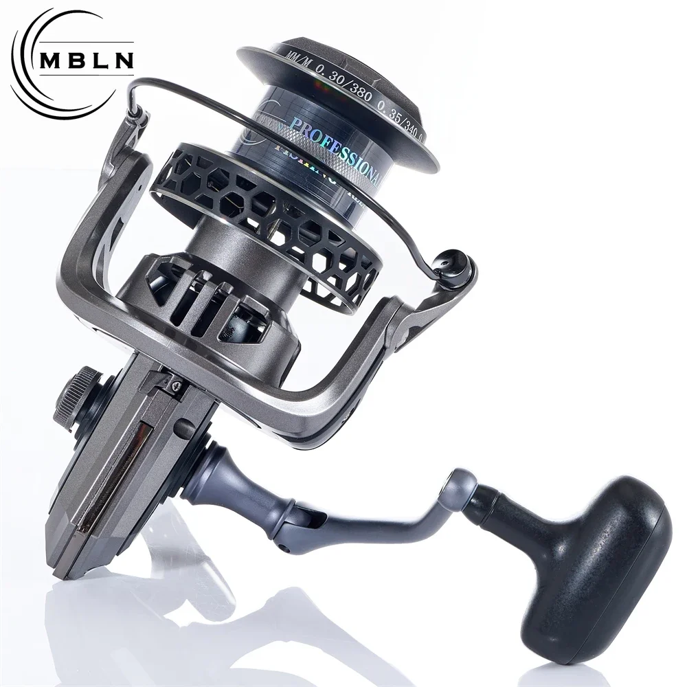 MBLN 30KG Max Drag Spinning Reel, 8000-12000 Series, Alloy Spool & Handle, Steel Screw & Bearing, Sea Fishing