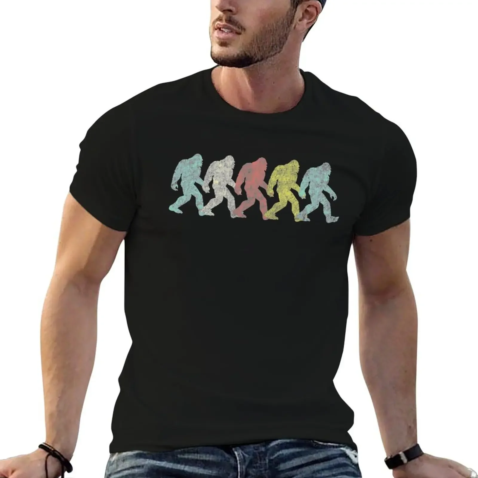 Vintage Bigfoot Tee Shirt - Sasquatch T Shirt Tee Gift T-Shirt for a boy plus sizes mens shirts graphic tee