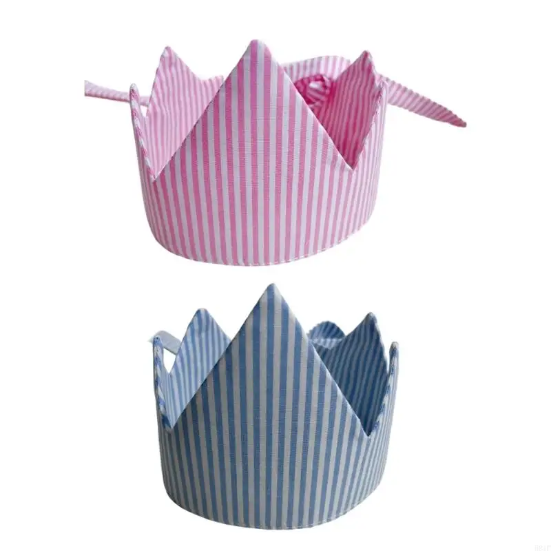 

581F Soft Cotton Crowns Headbands for Baby Girls Boys Birthday Party Accessories