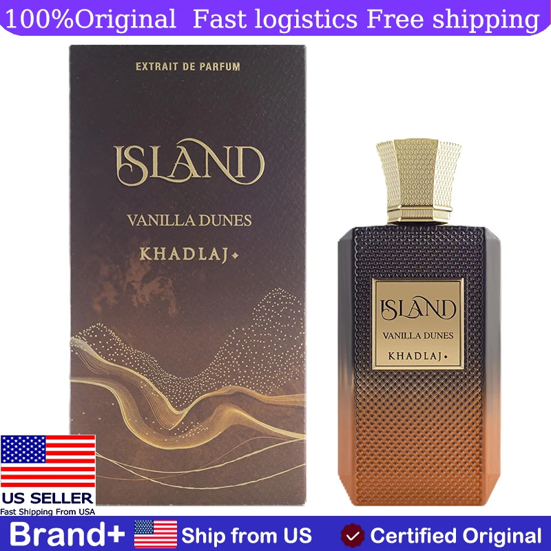 

Khadlaj Island Vanilla Dunes Extrait De Parfum Spray 3.4 Ounce Unisex Long Lasting Fragrance Cologne Persistence Portable