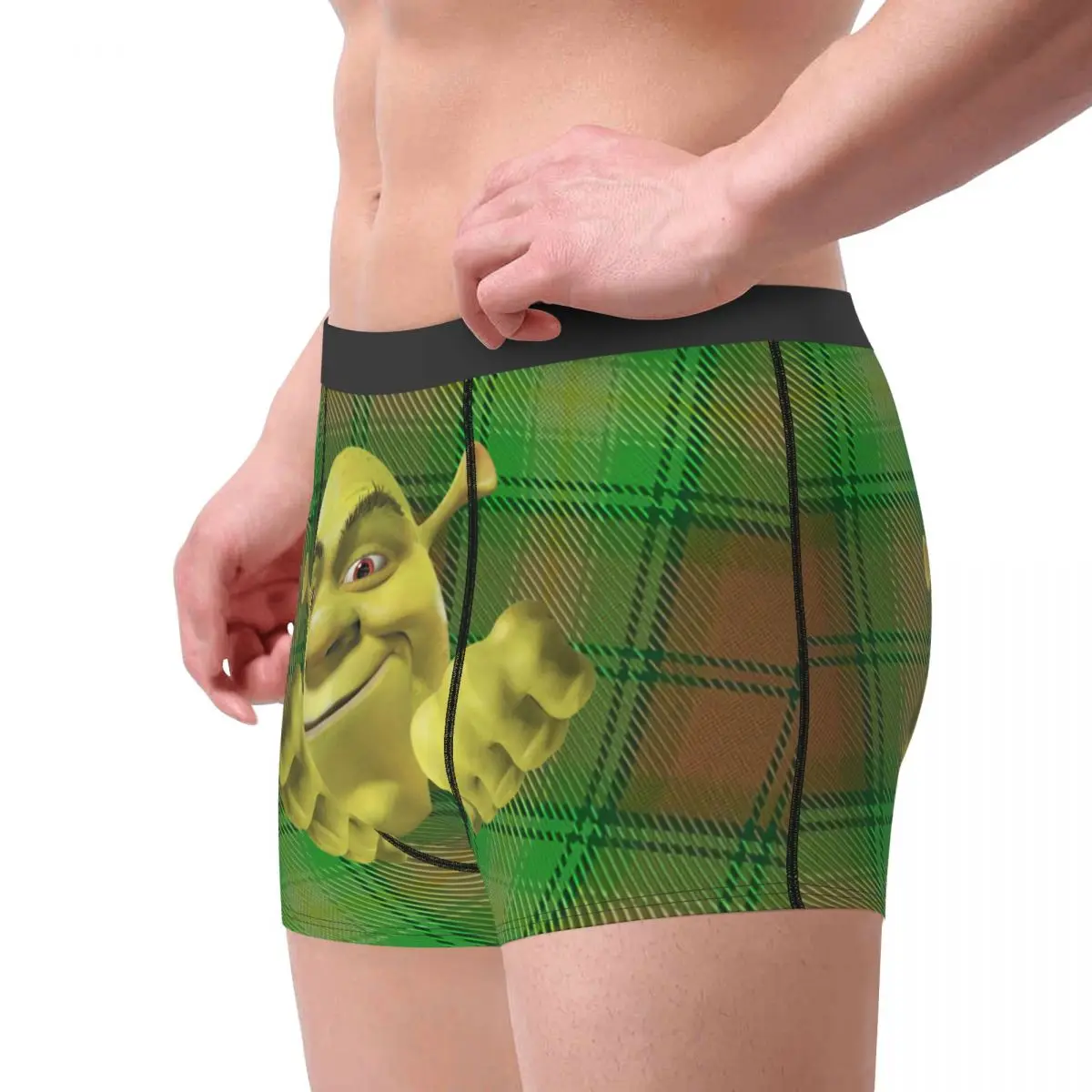 Custom Shreks Head Underwear Men Breathable Boxer Briefs Shorts Panties Soft Underpants For Male