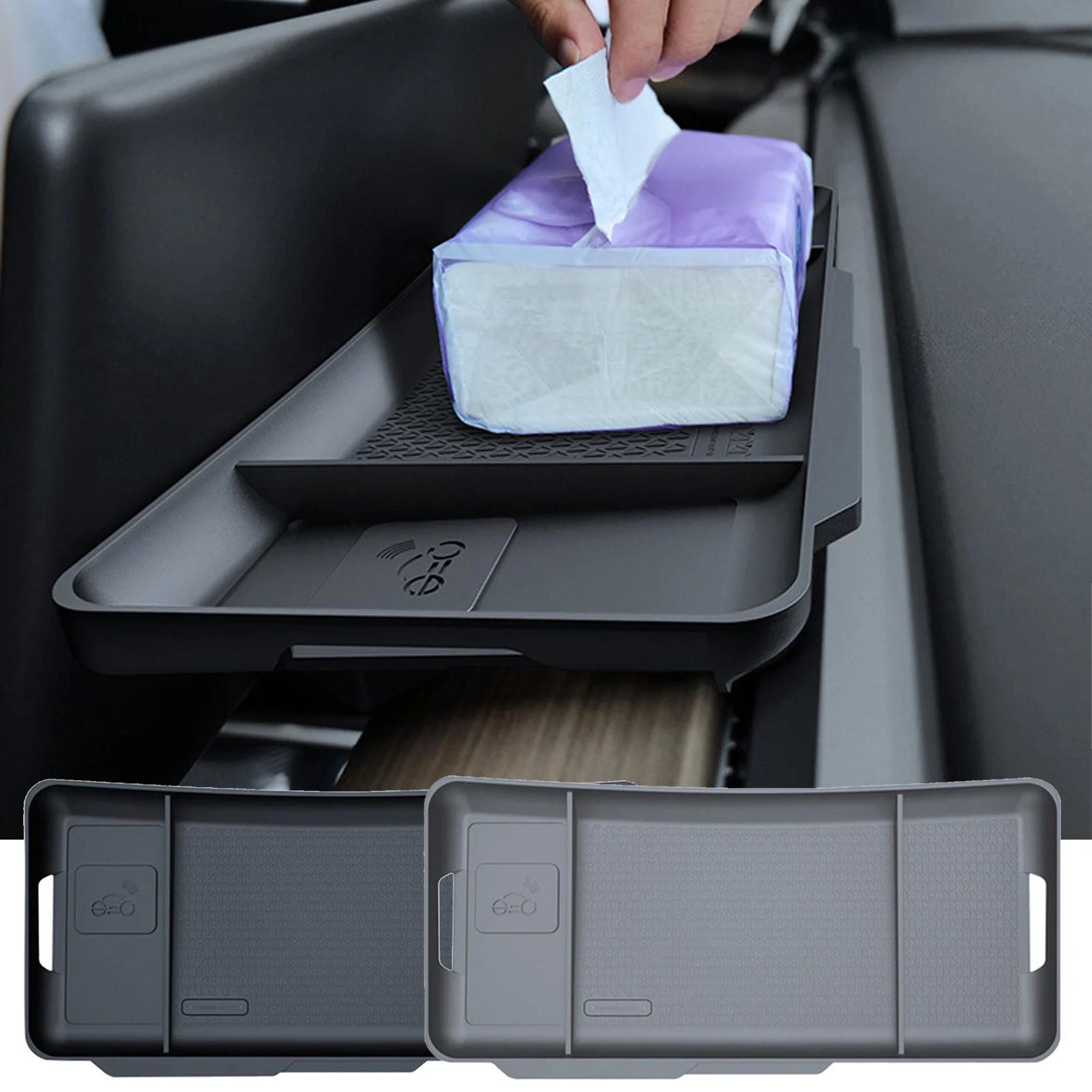 For Tesla Model Y/3 Central Control Screen Rear Storage Tray Boxes Dashboard Phone Tissue Holder For Tesla Interior Accessories