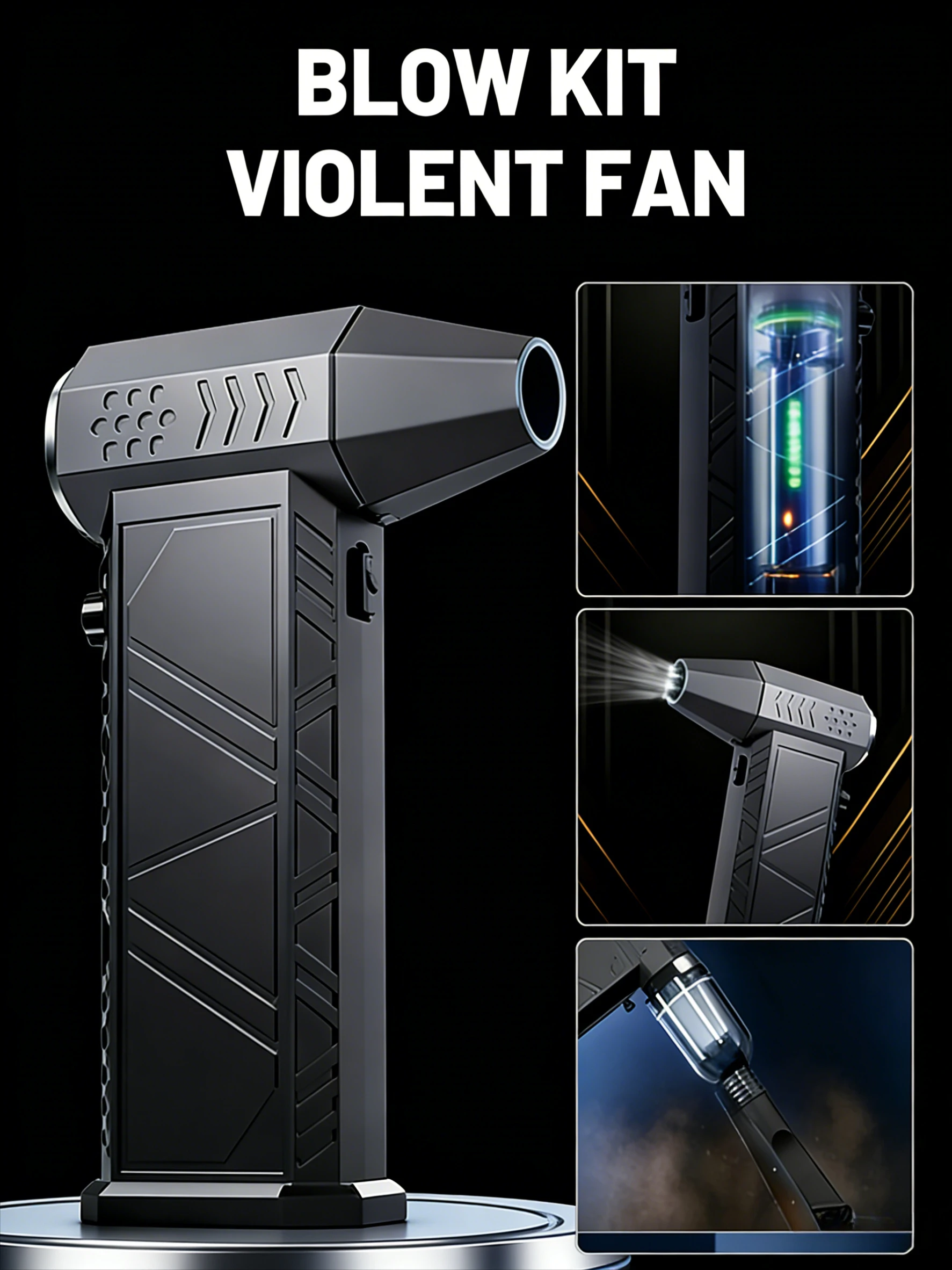 

300,000RPM X9 Upgraded Handheld Turbo Fan Rechargeable Brushless Motor Portable Hair Dryer Fast Drying