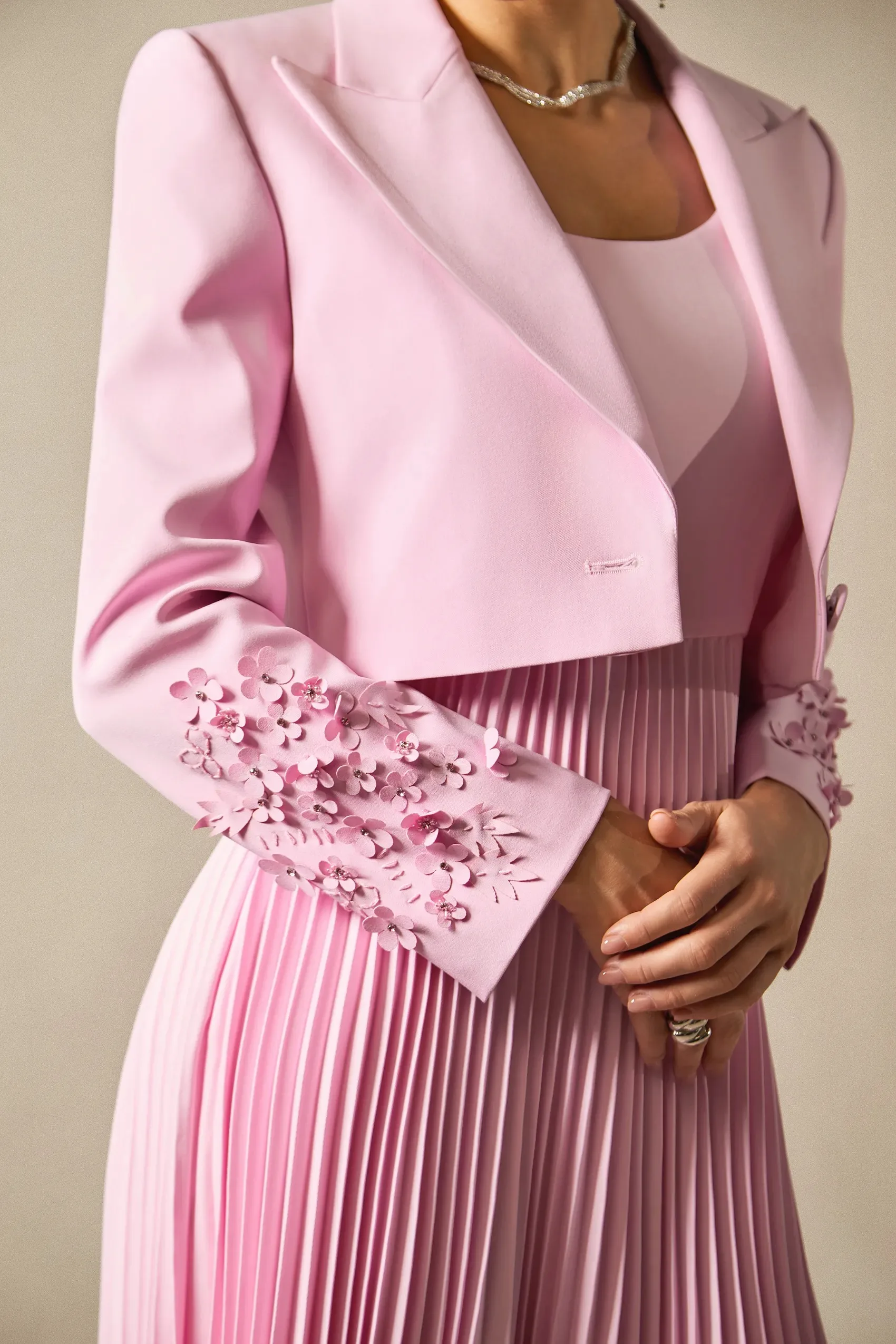 Women's Formal Dresses Suit Gowns Elegant Appliques Peaked Lapel Jacket Coat And Dress For Female Satin 2 Pieces Suit Customized