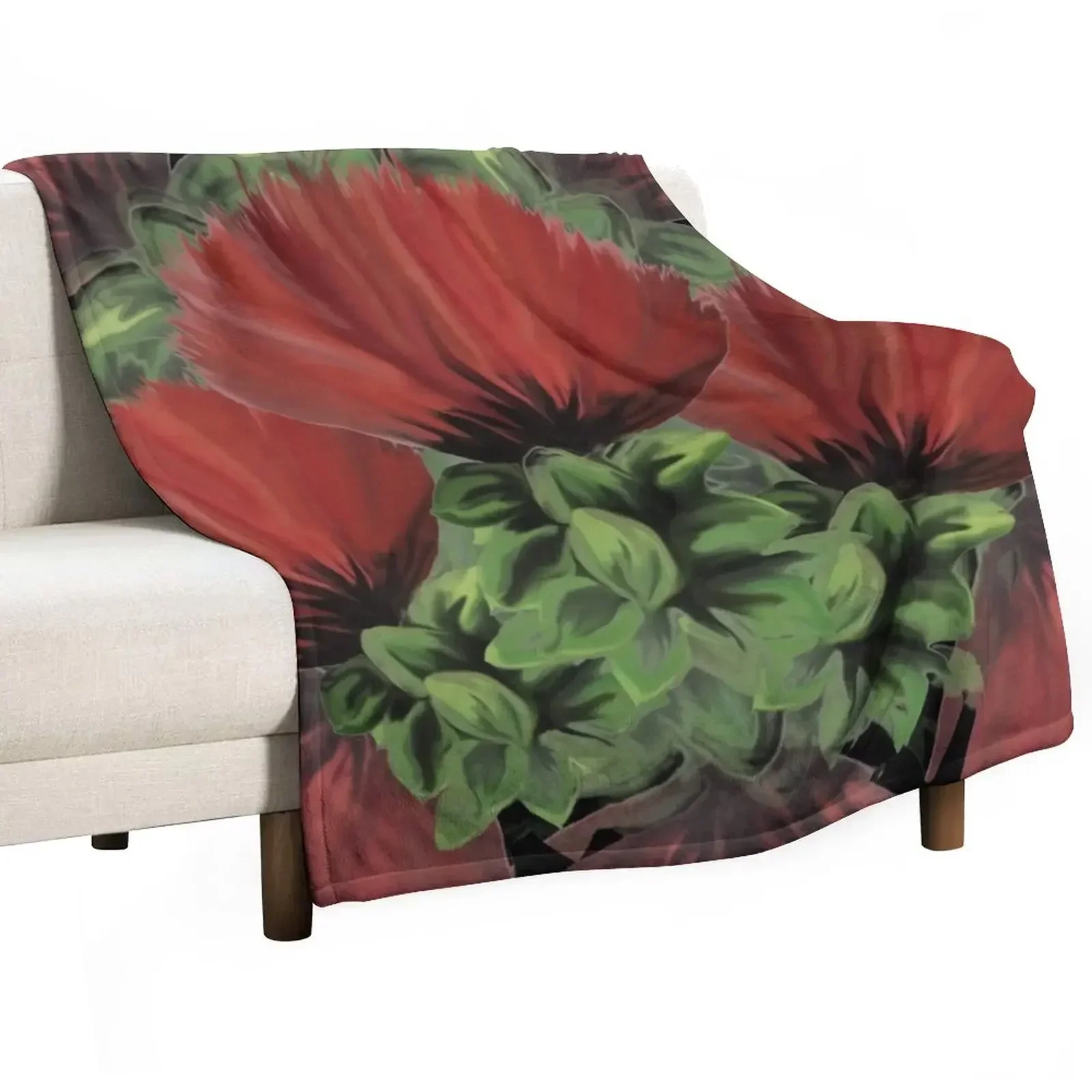 Lei of Lehua Throw Blanket Weighted wednesday decorative Blankets