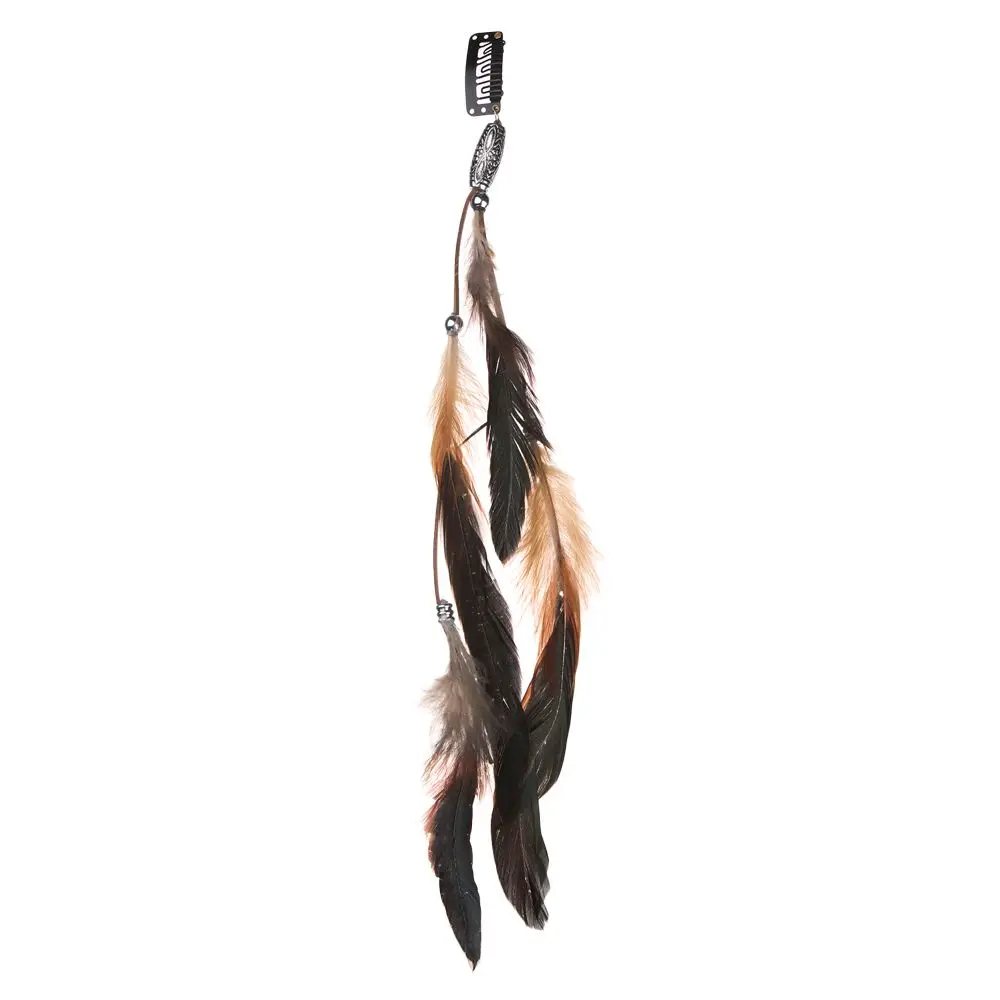 Gifts Handmade Comb Headdress Feather Hair Rope Headband Headwear Hippie Headpieces Novelty Hairclips