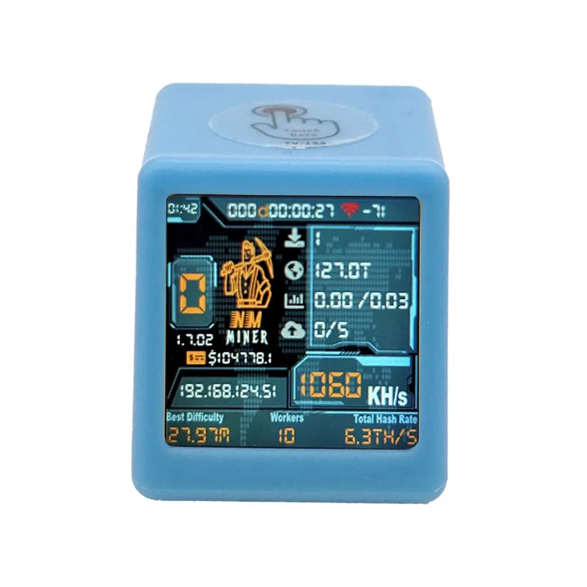 DT526 STOCK-BTC Solo Lottery MinerNerd Smart TV Hashrate 1060KH/S Gift Home Silent Desktop Clock Lower Power Consumption