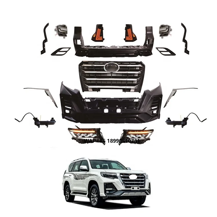 

High Quality New X-Men Style Bumper Grille Headlight Tail Light Bodykit for 2018-2022 for Prado FJ150 Front Position