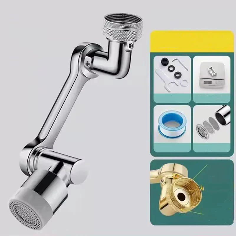 

Heavy Metal Universal 1080° Rotation Faucet Sprayer Head For Kitchen Washbasin Extension Faucet Bubbler Sink Tap Splash Nozzle