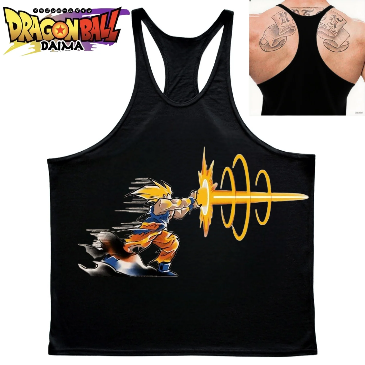 Dragon Ball Goku Men's Waistcoat Cotton Vest Japanese Anime…