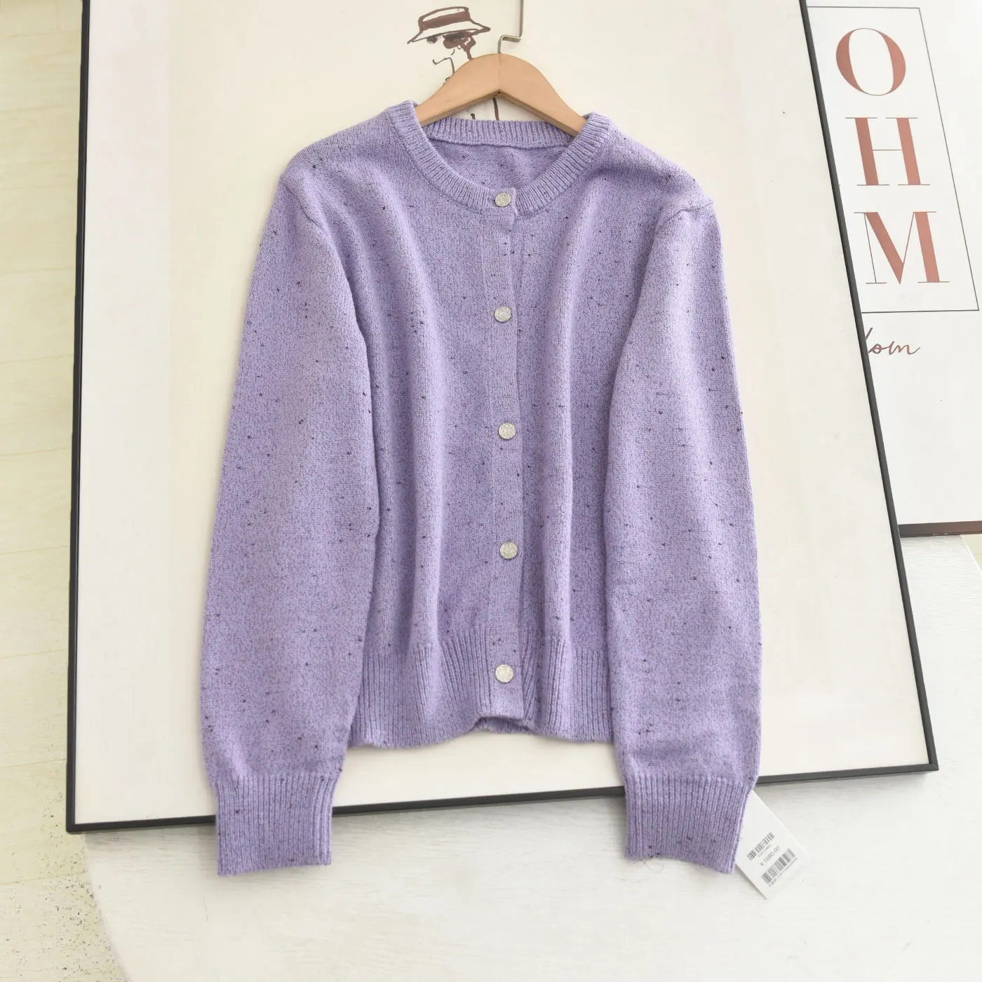 

McSystem's 2025 Autumn Winter round Ne Knitwear Small Fraance Sle Women's Cardigan Slimming Versatile Luxury Casual Lon...