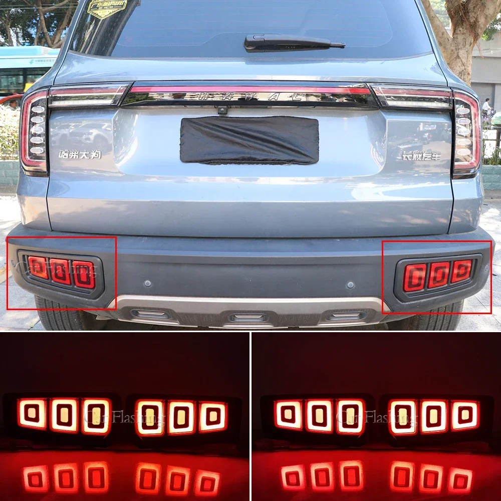 

New！ Car LED Rear light Bumper Reflector Lamp For HAVAL DARGO 2021 2022 Fog Brake Light Dynamic turn signal Tail Light