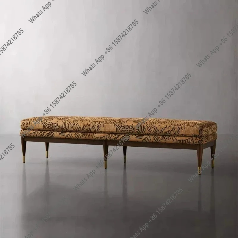 

N49 French Retro Hushan Pattern Sofa and Other Bedrooms, Bedside Stool, Medieval Designer Shoe Changing Stool, Light Luxury Tea