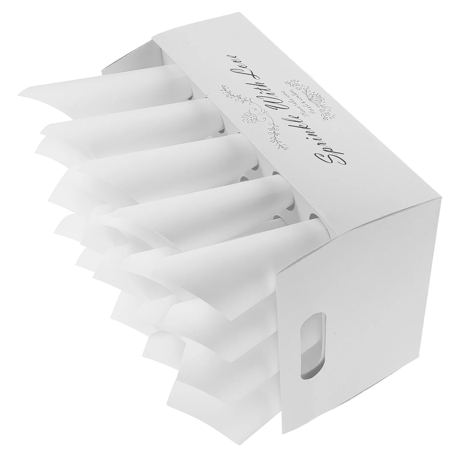 

Wedding Confetti Tray Cones with Holder Small Flower Petal for Bouquet Craft Paper Natural