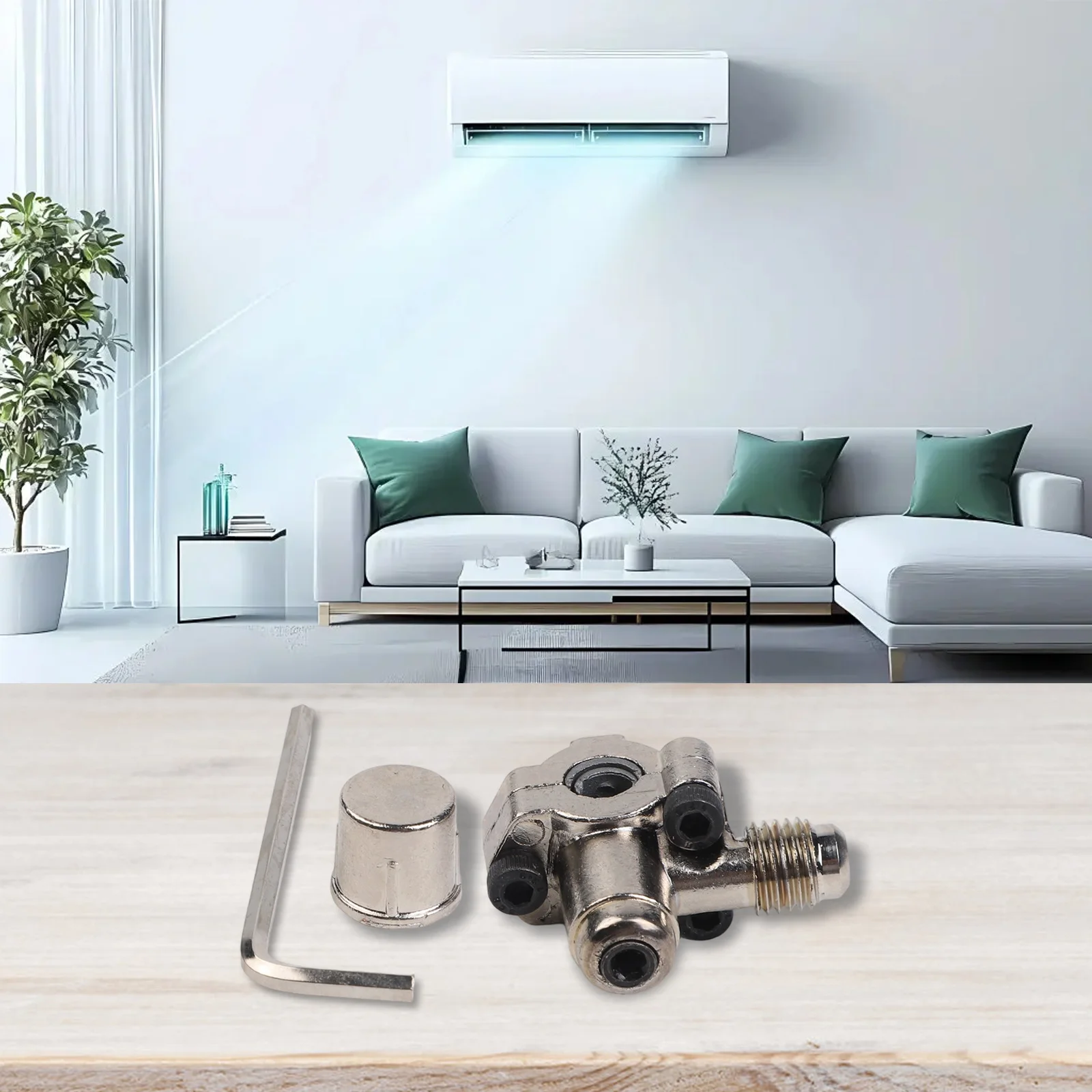 Instalasi Mudah Katup Tusuk Bahan Paduan Seng 1/4 Inci 5/16 Inci 3/8 Inci untuk AC Kulkas