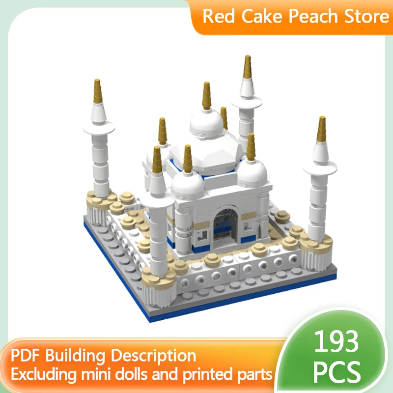 스트리트 뷰 모델 MOC 빌딩 블록 미니 타지마할 건축 모듈형 기술 어린이 휴일 선물 조립 장난감 세트