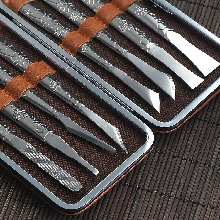 Leather Craft Knife, 1 Set of 8 PCS Leather Cutting Tool Leather Craft Skiving Knife Leather craft Handwork DIY Tool